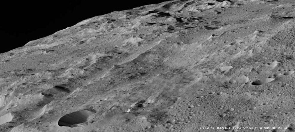 slice of Ceres asteroid via NASA/JPL/Caltech