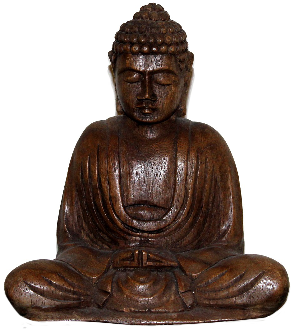 Wooden Buddha photo by Lisa Baker via Pixabay