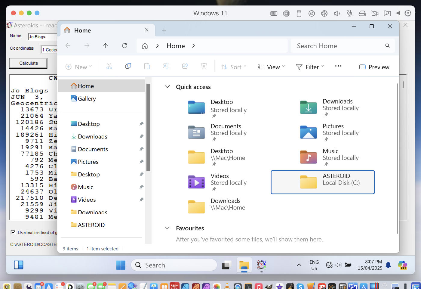 Win11 File manager-Asteroid App folder
