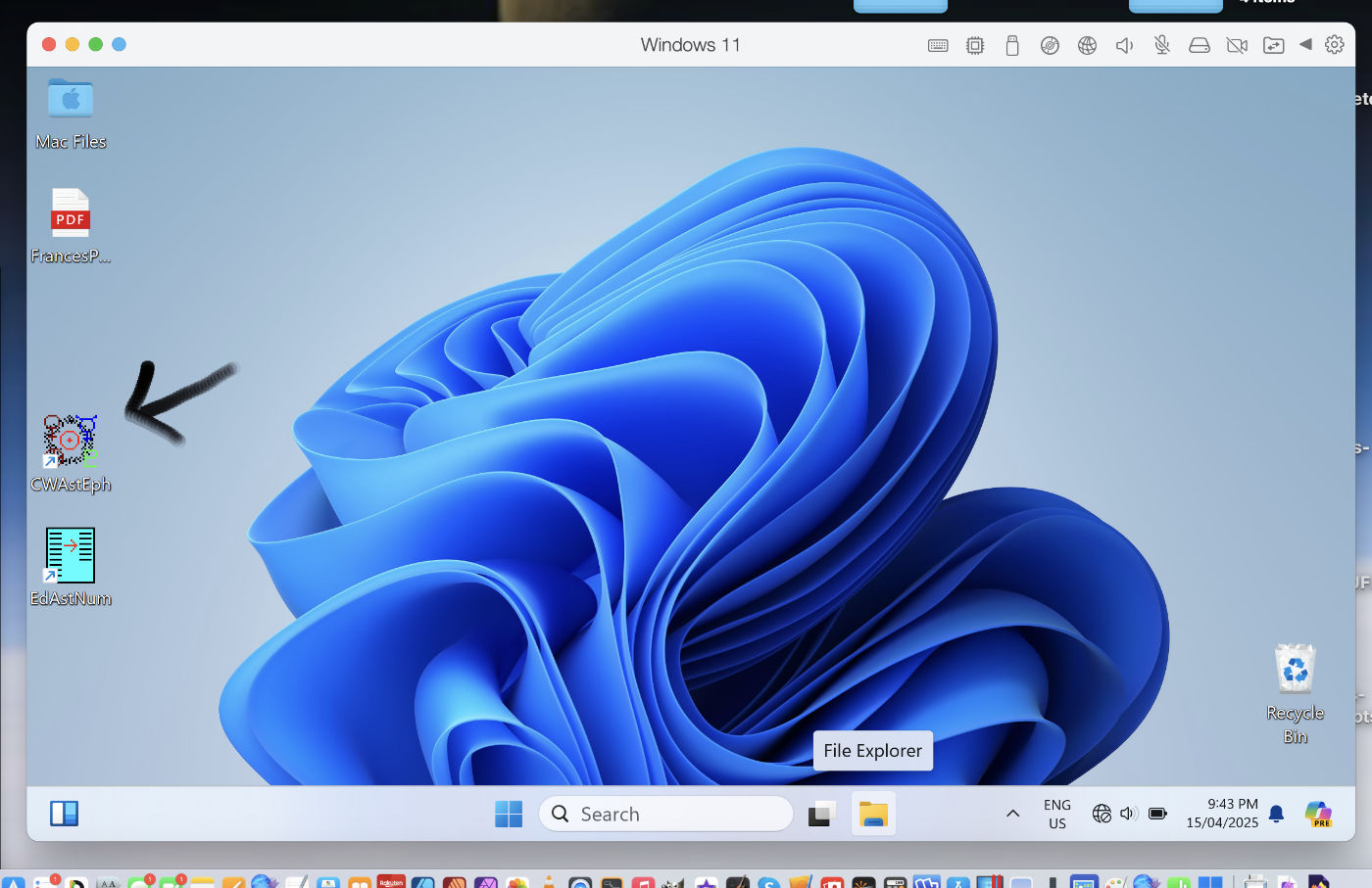 Win11 Home screen with CWAstEph+FileExplorer location
